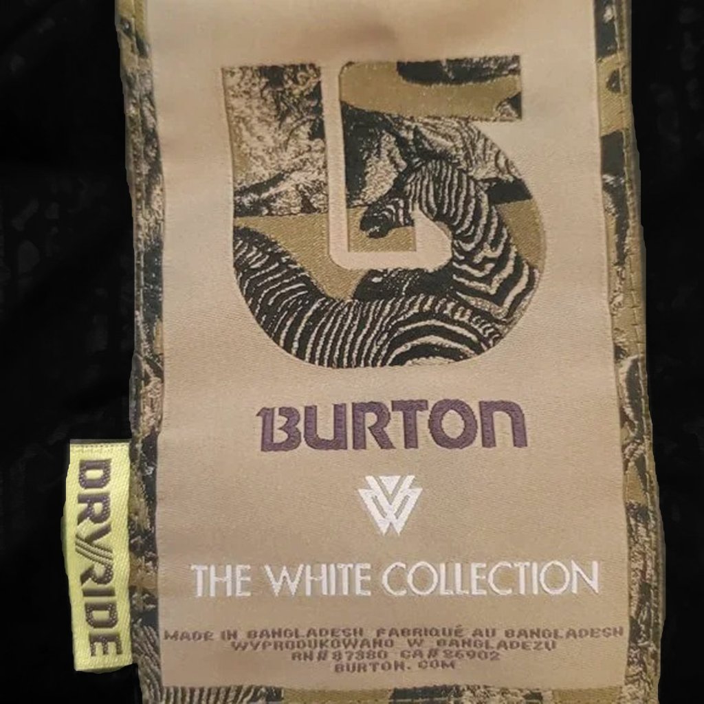 New Burton Twc Primetime Snowboard Jacket Xl Green With Cool Safari Animal Print — image 4 of 4